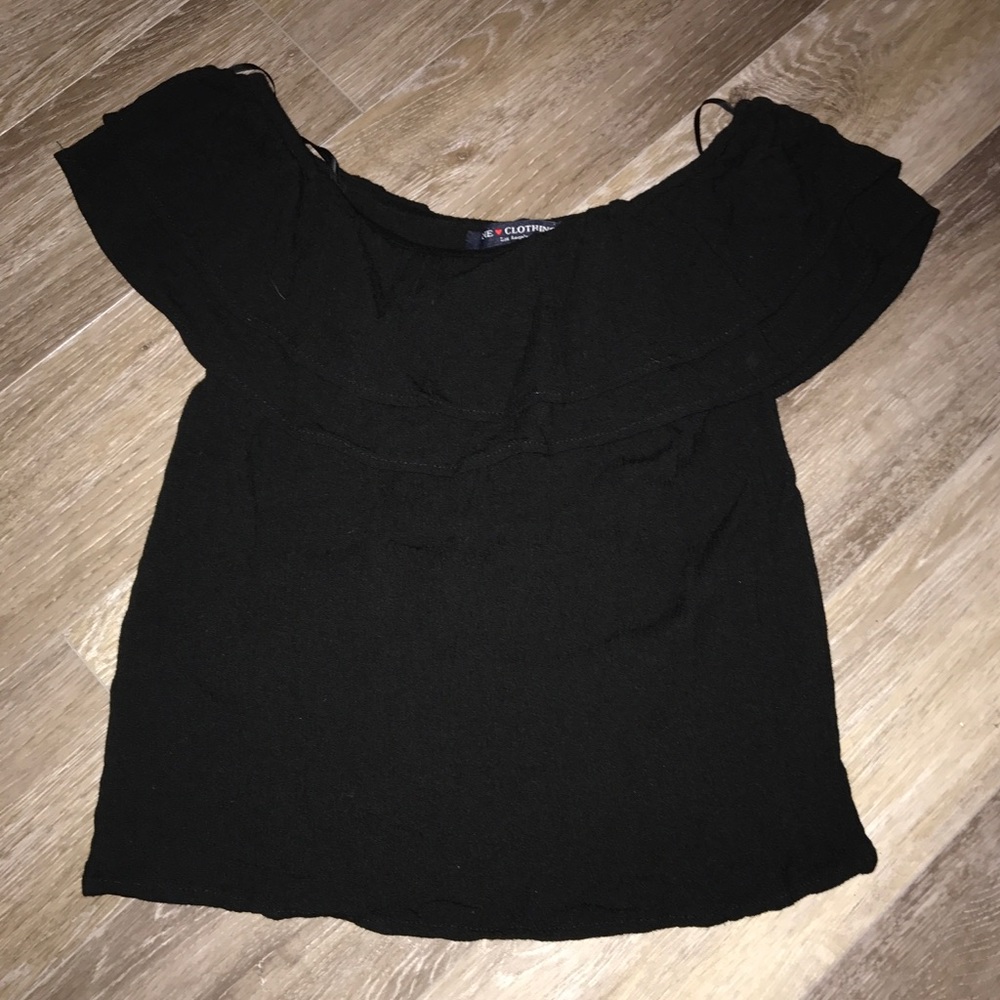 Off the shoulder top.